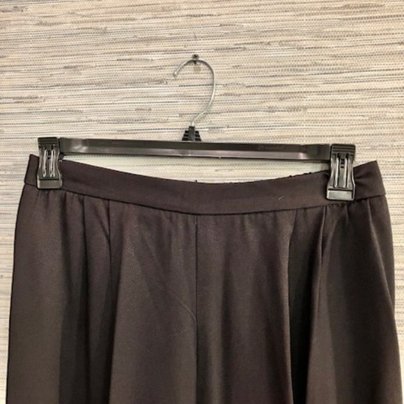 WIDE LEG BLACK PANTS - Size 14 - Flowey Flair - Pleated Front & Back Vintage! - Picture 8 of 9